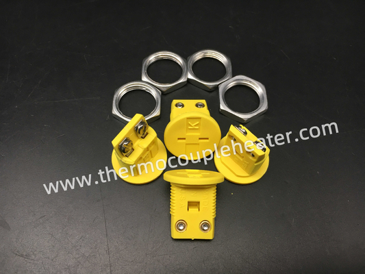 Round Panel Mount Socket Mini Female Embedded Connector For K Thermocouple