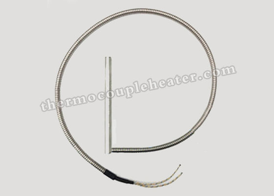 High Density Right Angel Cartridge Heaters , Electrical Heating Elements with Metal Hoses
