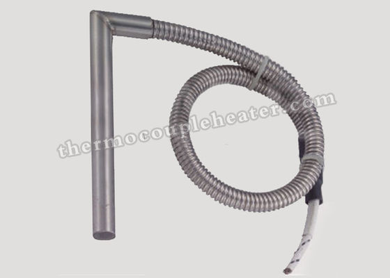 High Density Right Angel Cartridge Heaters , Electrical Heating Elements with Metal Hoses