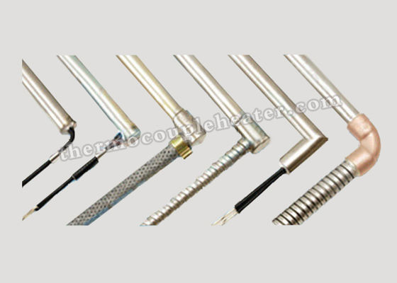 High Density Right Angel Cartridge Heaters , Electrical Heating Elements with Metal Hoses
