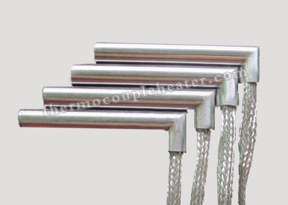 High Density Right Angel Cartridge Heaters , Electrical Heating Elements with Metal Hoses