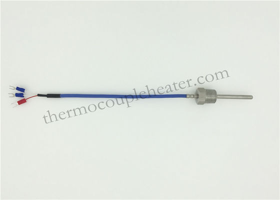 Portable Thermocouple RTD , Screw Type Silicon 3 Wire Pt100 Temperature Sensor RTD