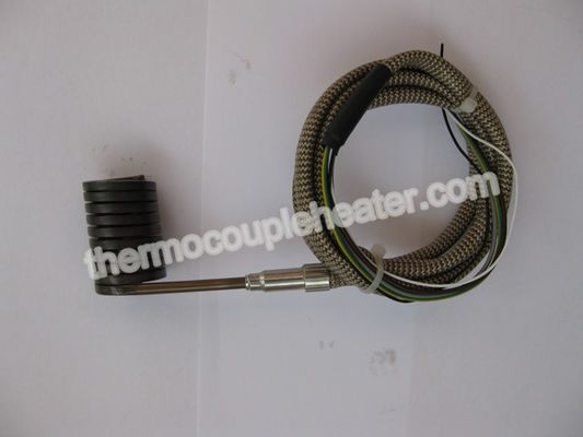 Mini Coil Heater With Thermocouple Type J or K stainless steel shell 1m fiberglass lead wire