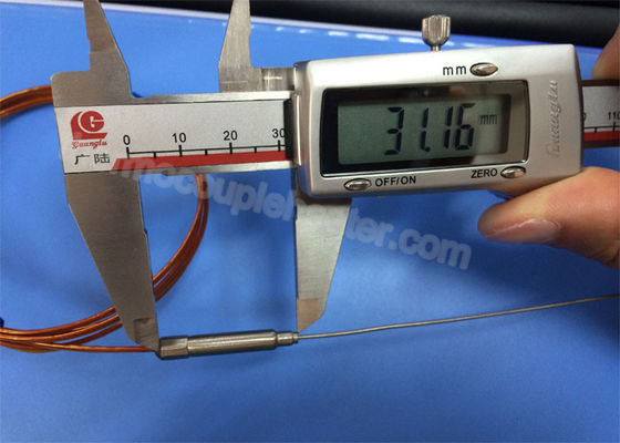 1.0MM Type K J Hot Runner Thermocouple RTD With Kapton Cable And Metal Transition