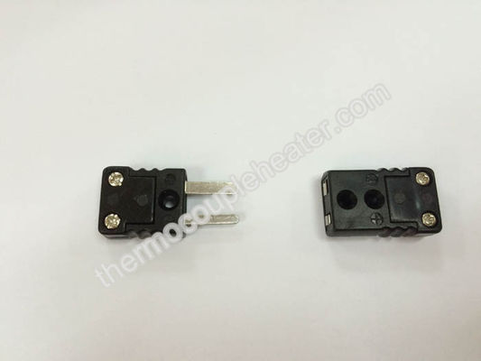 Thermocouple Components Black Type J  Mini Thermoplastic Connectors Male And Female