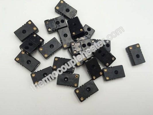 Thermocouple Components Black Type J  Mini Thermoplastic Connectors Male And Female
