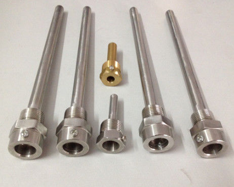 Straight Threaded Barstock stainless steel thermowell 1.0mm-10mm Thickness , OEM service