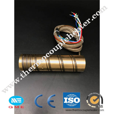 Hot Runner Brass Pipe Heater Nozzle Heater Pressed With Coil Heater And Thermocouple