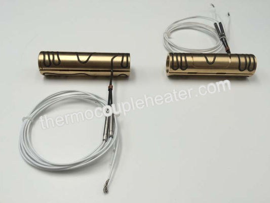 Durable Brass Electric Tube Heaters For Hot Runner Nozzle , Tangential / Axial Type