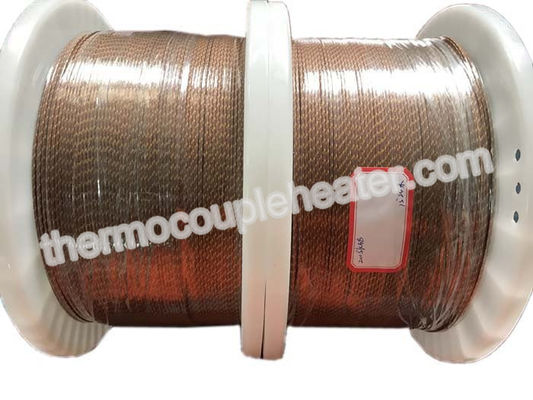 Type K Fiberglass Thermocouple Compensating Cable 24AWG Solid  , American Standard