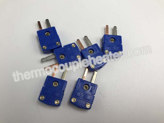 Type T Miniature Male And Female Connectors With Nickel - Plated Iron Materials , Blue Color