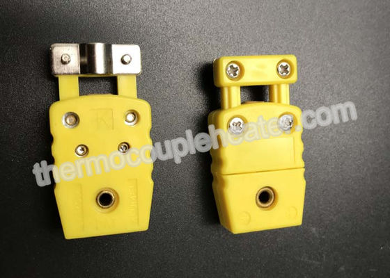 Type K Thermocouple Components Miniature Male Connector With Wire Holder