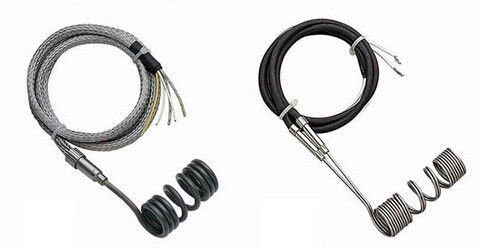 PVC Extruder Hot Runner Coil Heaters Spring Coil Heater With Metal Mesh Lead Wire