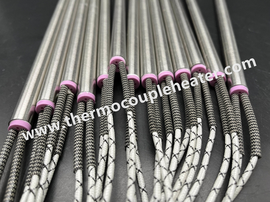 Custom Sized Cartridge Heaters With Ceramic Cap Seal for high temperature