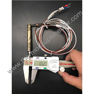High Temperature Brass / Copper Nozzle Hot Runner Coil Heaters With Or Without Thermocouple