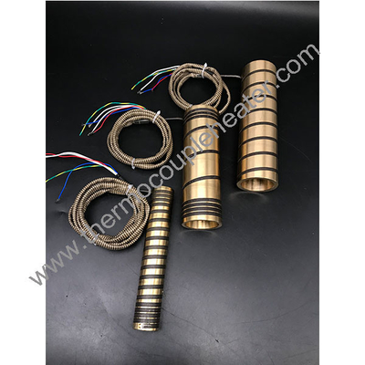 Brass Electric Hot Runner Coil Heater With J Type Thermocouple