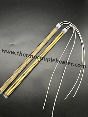 Halogen Lamp Twin Tube Gold Reflector Quartz Tube Infrared Heater