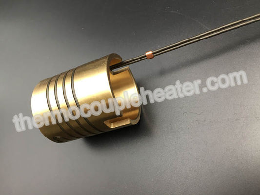 Hot Runner Brass Coil Heaters 230V 350W With Thermocouple J PTFE Leads