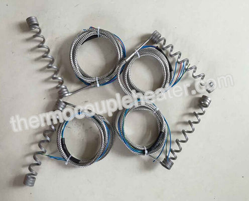 Hot Runner Coil Heater with Brass Nozzle in metal mesh lead wire For Plastic Molding