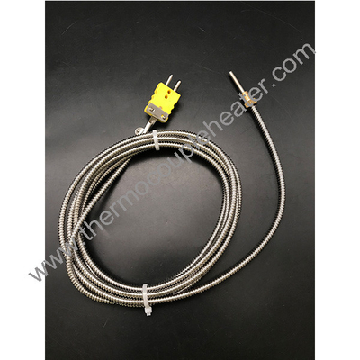 Type K MI Thermocouple Sensor High Exhaust Temperature Sensor With Screw