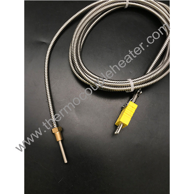 Type K MI Thermocouple Sensor High Exhaust Temperature Sensor With Screw