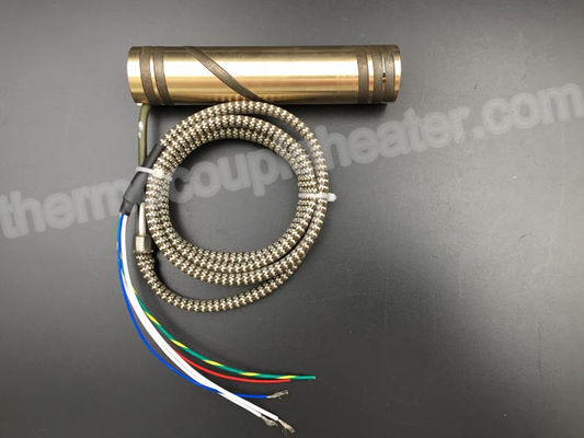 Press In Brass Coil Heaters Cross Section 4.2 x 2.2mm With Inbuilt Thermocouple