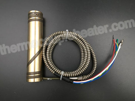 Press In Brass Coil Heaters Cross Section 4.2 x 2.2mm With Inbuilt Thermocouple