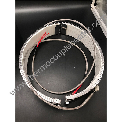 Stainless Steel Extruder Screw Barrel Ceramic Half Round Heater With Terminals In 2 Halves