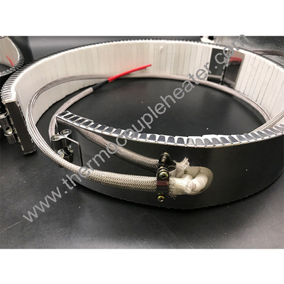 Stainless Steel Extruder Screw Barrel Ceramic Half Round Heater With Terminals In 2 Halves