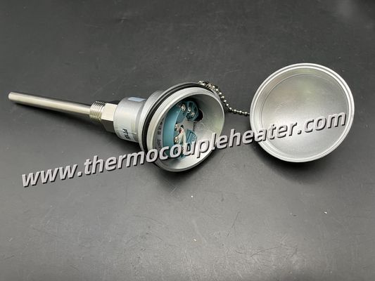 Accurate Stable Assembled PT100 RTD / Thermocouple Temp Sensor with Transmitter  4~20mA