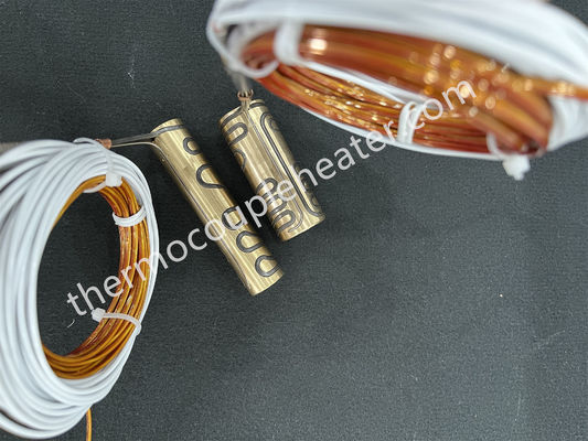 Hot runner injection mold components pressed in brass heater for hot runner systems