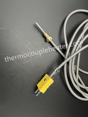 K Type Flexible Thermocouple with Adjustable Compression Fitting and connector