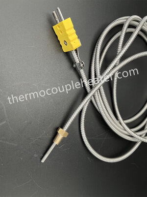 K Type Flexible Thermocouple with Adjustable Compression Fitting and connector