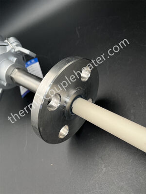High Temp Thermocouples with Ceramic Tubes and Heads in dual protective ceramic tube
