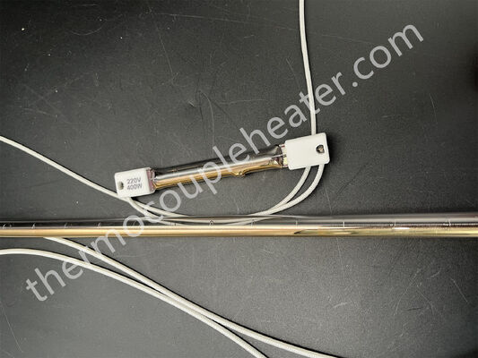 Quartz Heating Lamp IR Halogen Heater Lamp Customized Quartz Glass with half gold plating