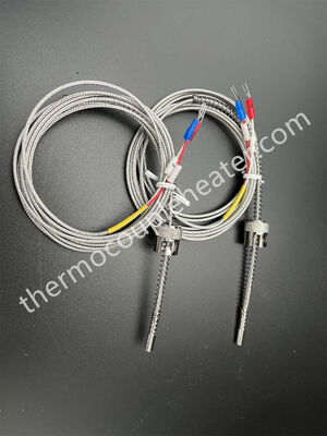 K Type Thermocouple with Adjustable Compression Fitting and connector
