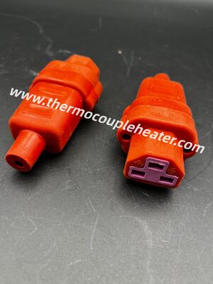 Silicone High Temperature 3-Pin Female Plug For Industrial Electric Heaters