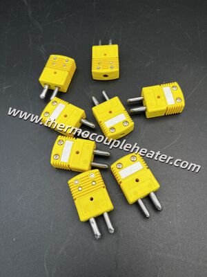 Type K Standard Thermocouple Connector Male Plug, ANSI / IEC Color Code