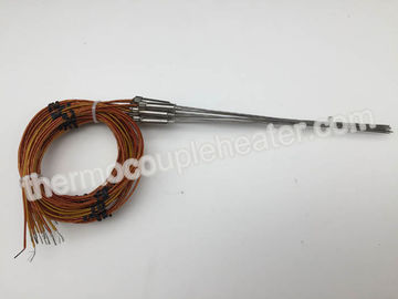 Type J Hot Runner Thermocouple Probe / Rtd Temperature Probe With Metal Head