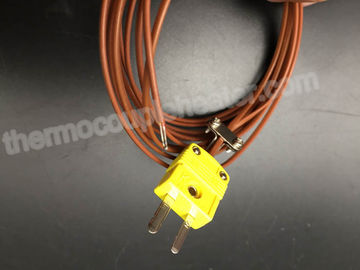 Type K Thermocouple RTD With Miniature Male 2 Pin Connector  Cable