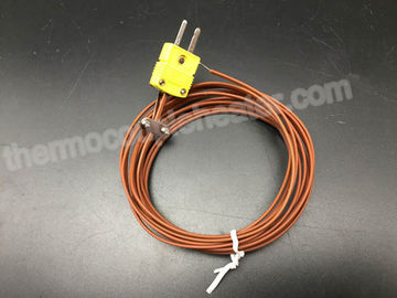 Type K Thermocouple RTD With Miniature Male 2 Pin Connector  Cable