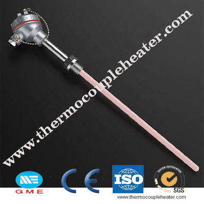 Type S B R Platinum Rhodium Thermocouple With Ceramic Protection Probe Tube