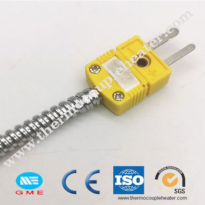 K Type Armored Mi Cable Thermocouple With 2m Extension Wire