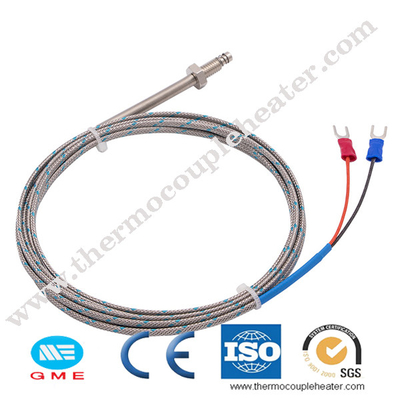 Stainless Steel Screw Temperature Sensor Pt100 Rtd K Type Thermocouple M6