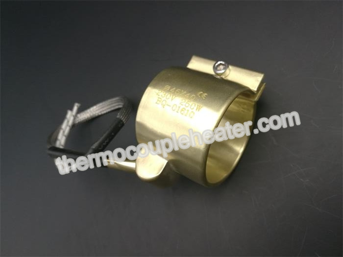 Customized Hot Runner Brass Nozzle Electric Resistance Heater Pressed With Thermocouple