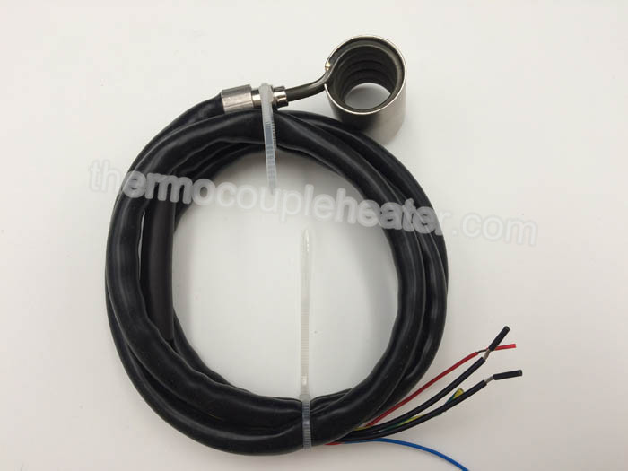 Moistureproof Stainless Steel Heating Coil With Black Silicone Cable Sleeve