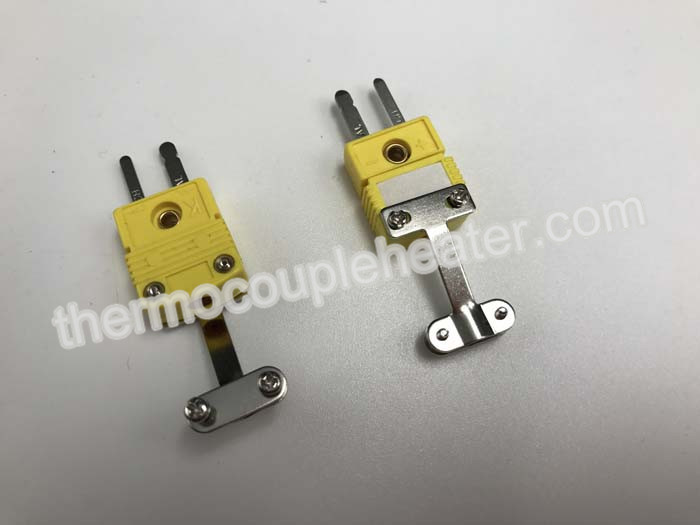 Industria Thermocouple Components / Type K Miniature Male Connector With Metal Wire Holder