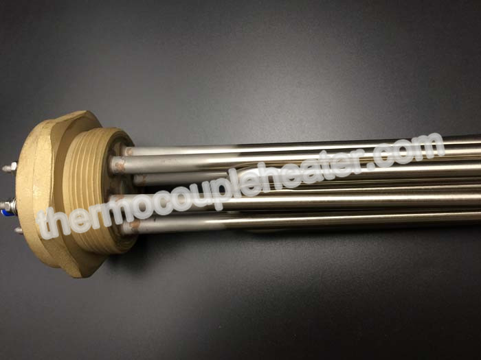 3 Element Industrial Tubular Heaters / Flange Immersion Heater  For Rinse Tank Heating