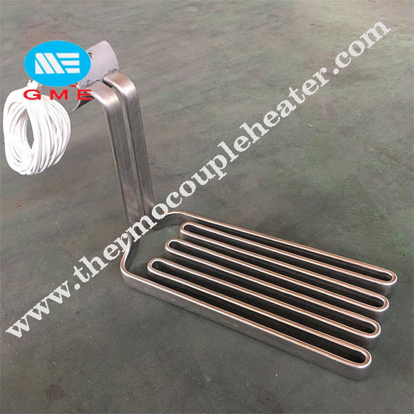 Flat tube heating element for deep fryer heating equipment