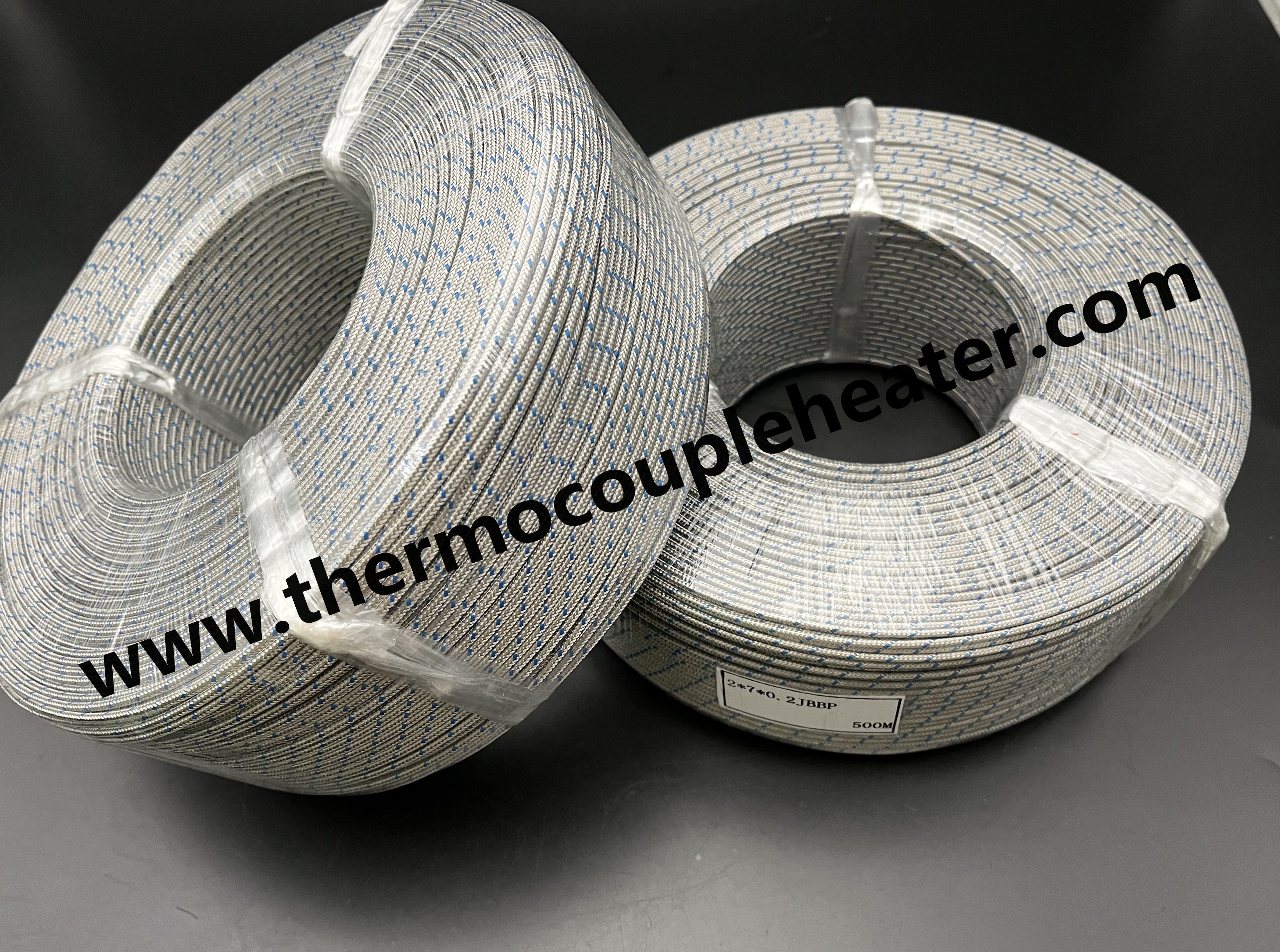 Thermocouple Cable With Double Fiberglass Insulation And Stainless Steel Shield